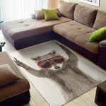 Funny Raccoon Print Area Rug