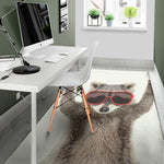 Funny Raccoon Print Area Rug