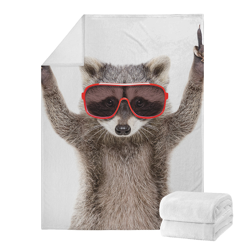 Funny Raccoon Print Blanket