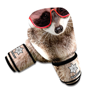 Funny Raccoon Print Boxing Gloves