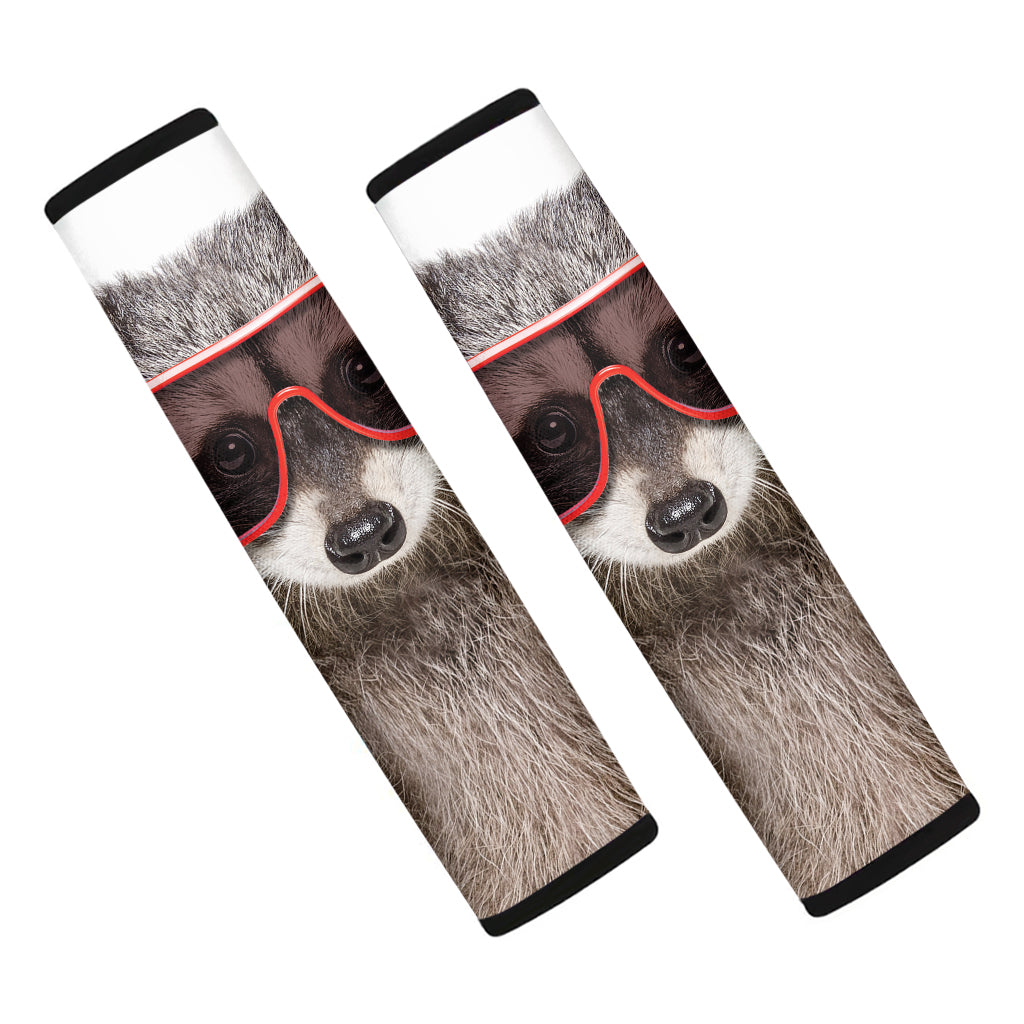 Funny Raccoon Print Car Seat Belt Covers