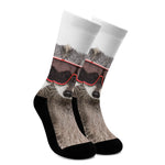 Funny Raccoon Print Crew Socks