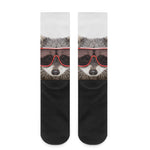 Funny Raccoon Print Crew Socks