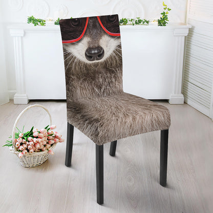 Funny Raccoon Print Dining Chair Slipcover