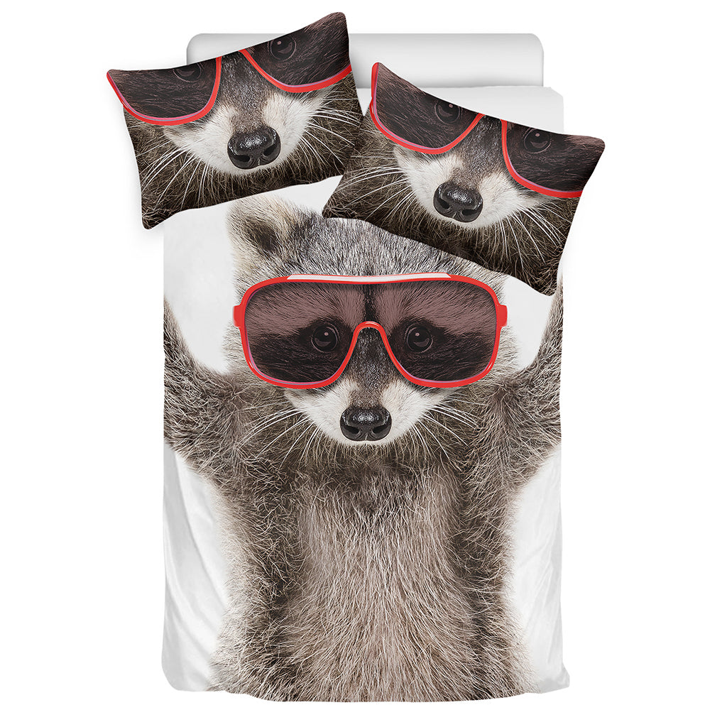 Funny Raccoon Print Duvet Cover Bedding Set
