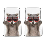 Funny Raccoon Print Front Car Floor Mats