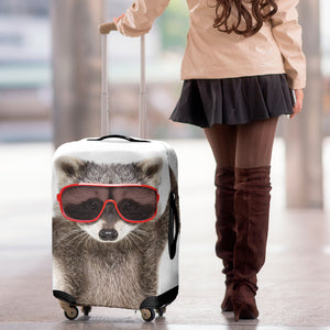 Funny Raccoon Print Luggage Cover