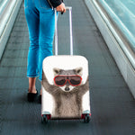 Funny Raccoon Print Luggage Cover