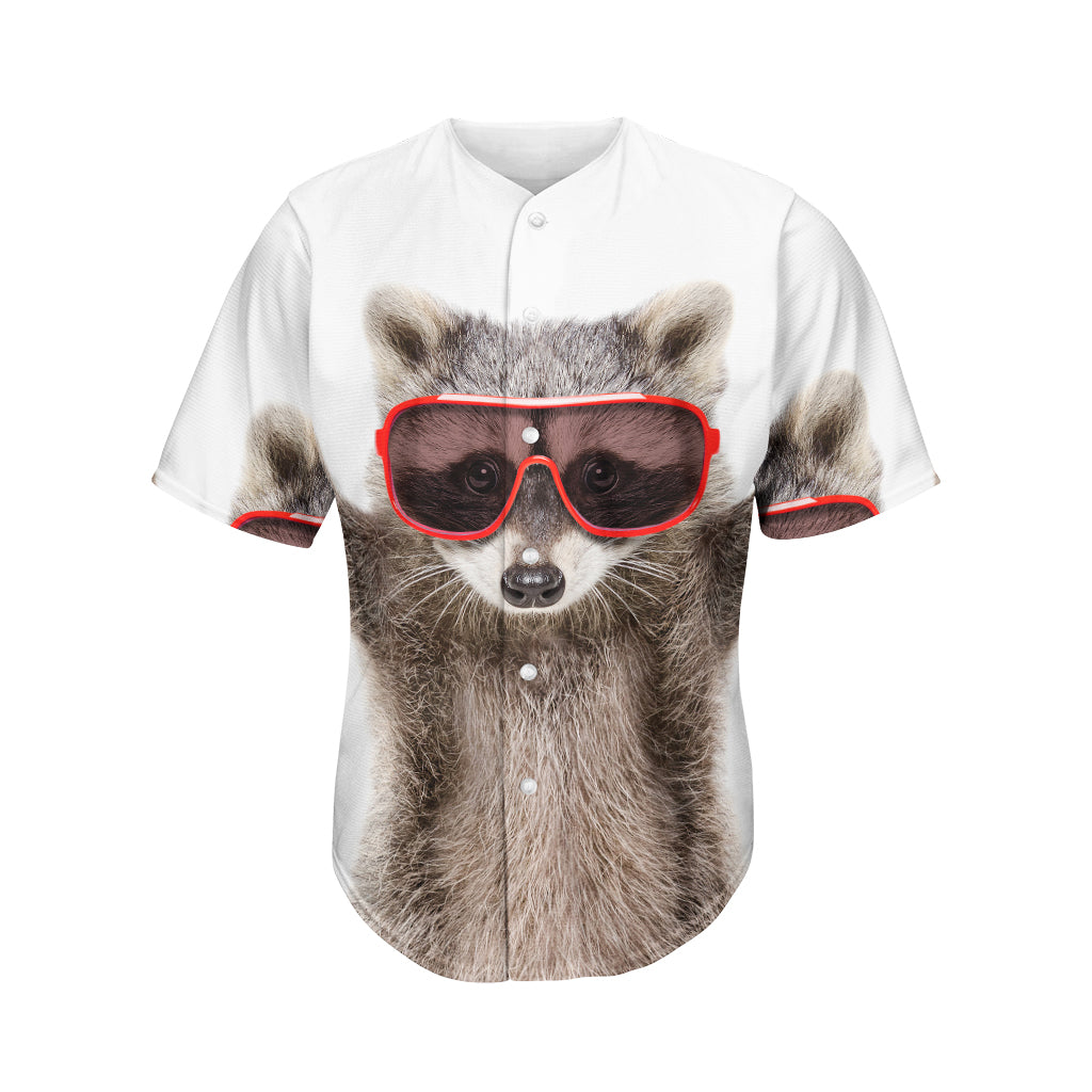 Funny Raccoon Print Men's Baseball Jersey