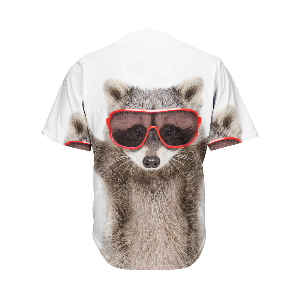 Funny Raccoon Print Men's Baseball Jersey