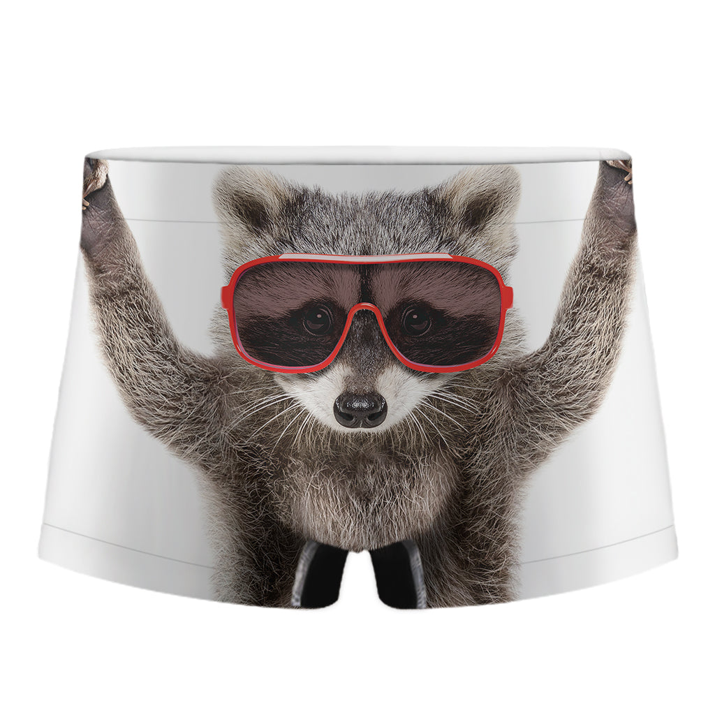 Funny Raccoon Print Men's Boxer Briefs
