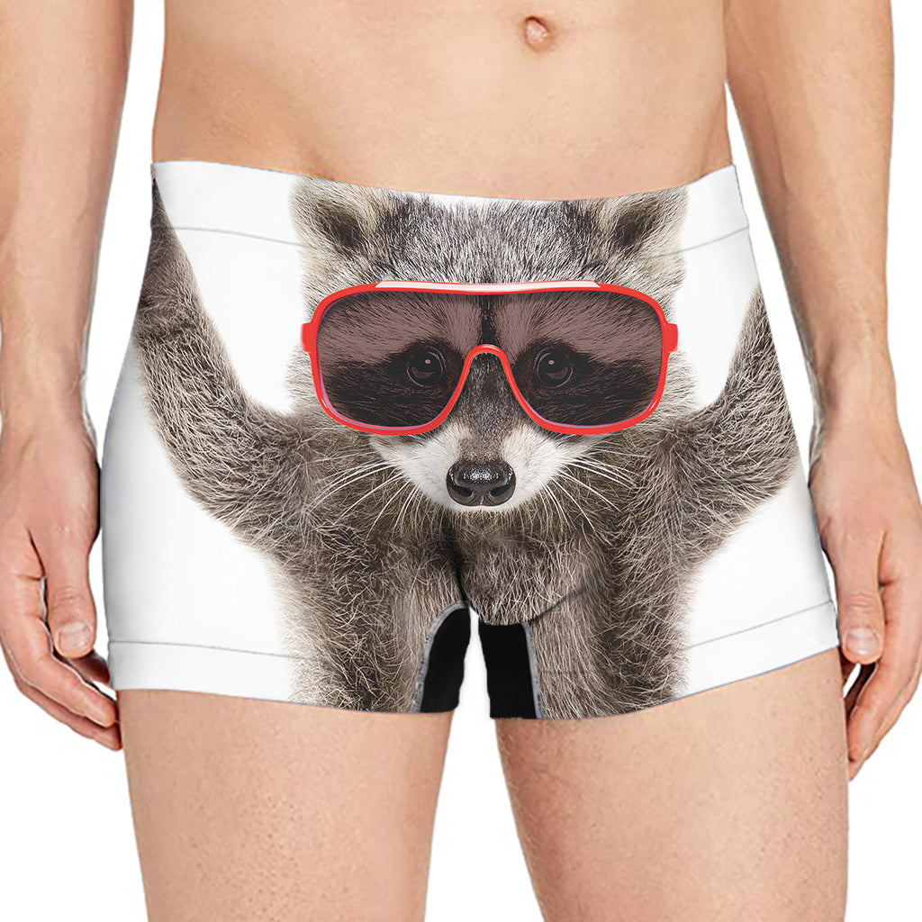 Funny Raccoon Print Men's Boxer Briefs