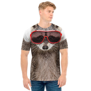 Funny Raccoon Print Men's T-Shirt