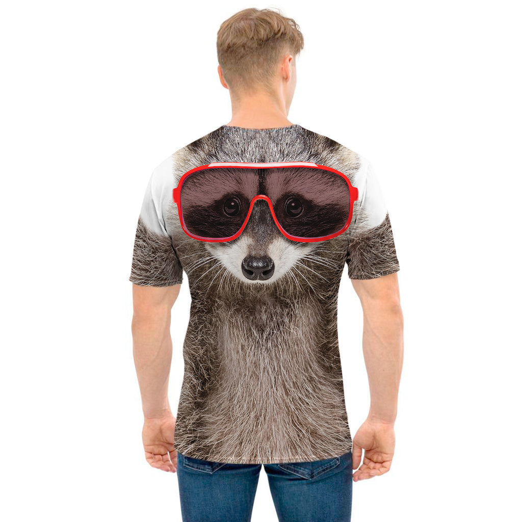 Funny Raccoon Print Men's T-Shirt