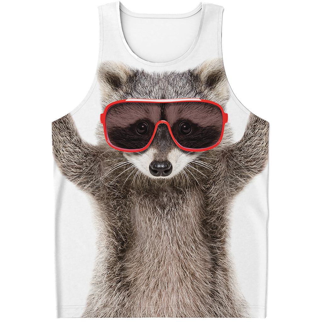 Funny Raccoon Print Men's Tank Top