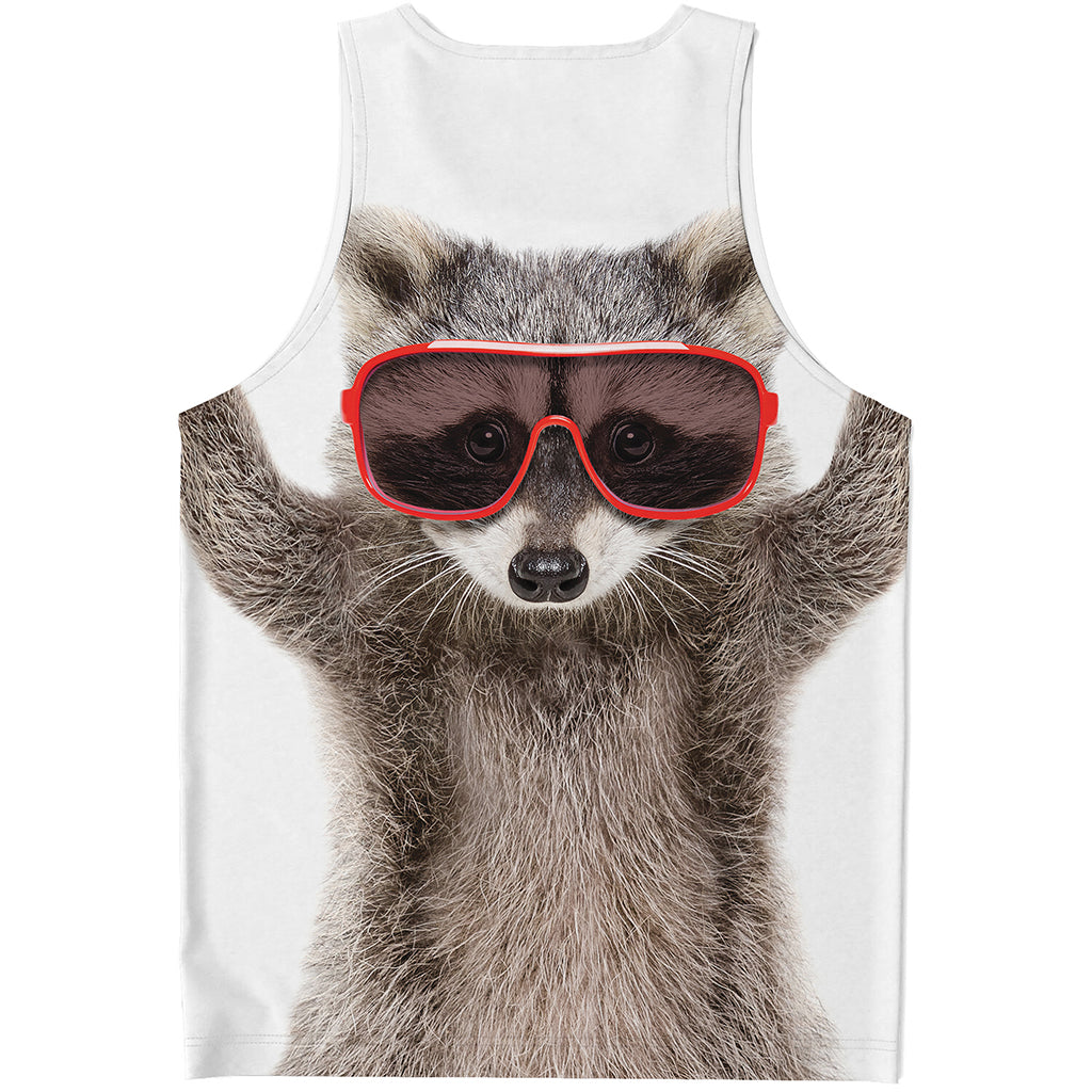 Funny Raccoon Print Men's Tank Top