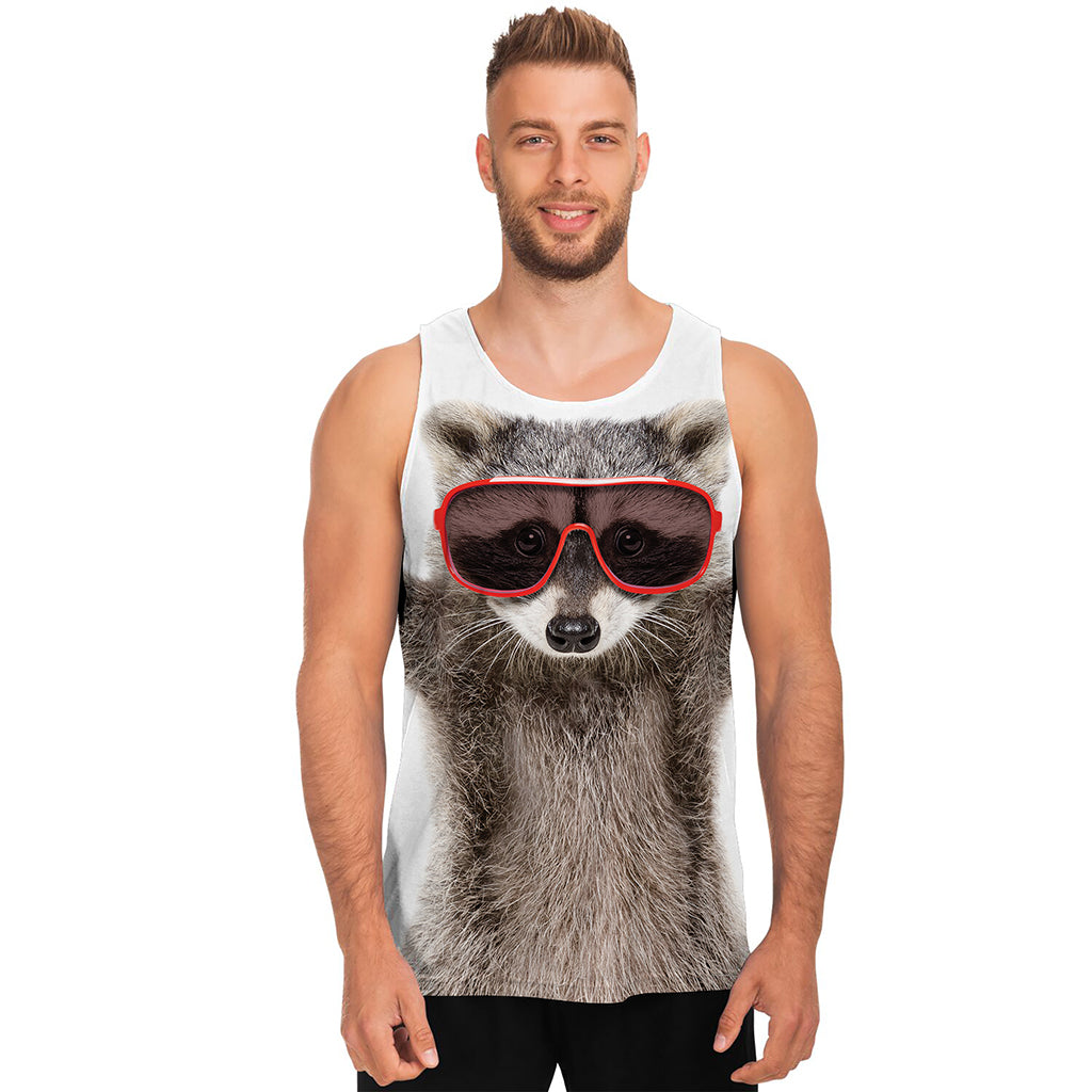 Funny Raccoon Print Men's Tank Top