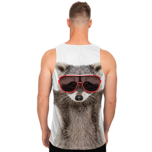 Funny Raccoon Print Men's Tank Top