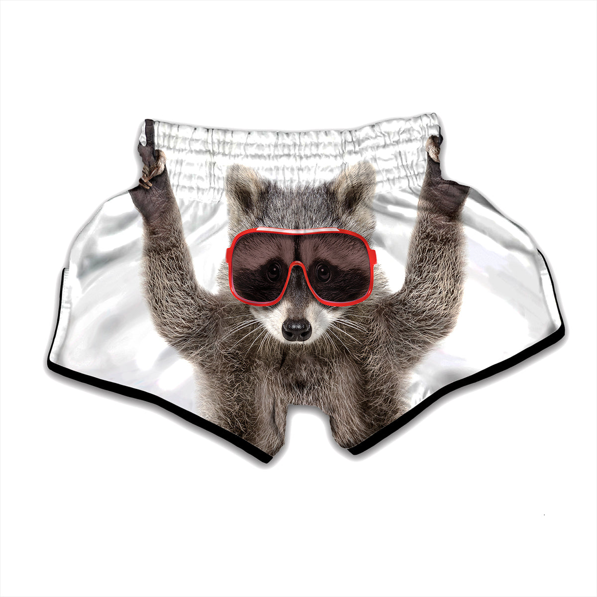 Funny Raccoon Print Muay Thai Boxing Shorts