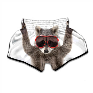 Funny Raccoon Print Muay Thai Boxing Shorts