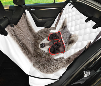 Funny Raccoon Print Pet Car Back Seat Cover
