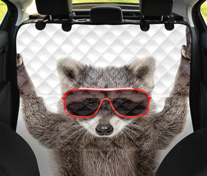 Funny Raccoon Print Pet Car Back Seat Cover