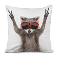 Funny Raccoon Print Pillow Cover