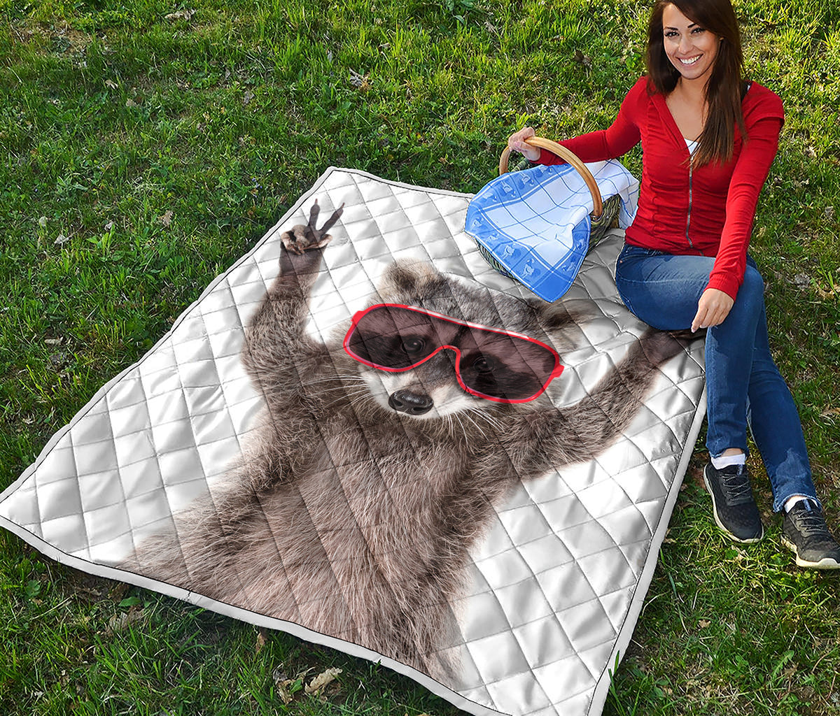 Funny Raccoon Print Quilt