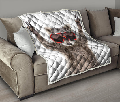 Funny Raccoon Print Quilt