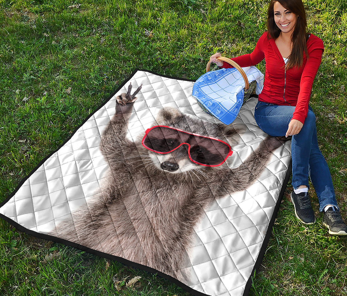 Funny Raccoon Print Quilt