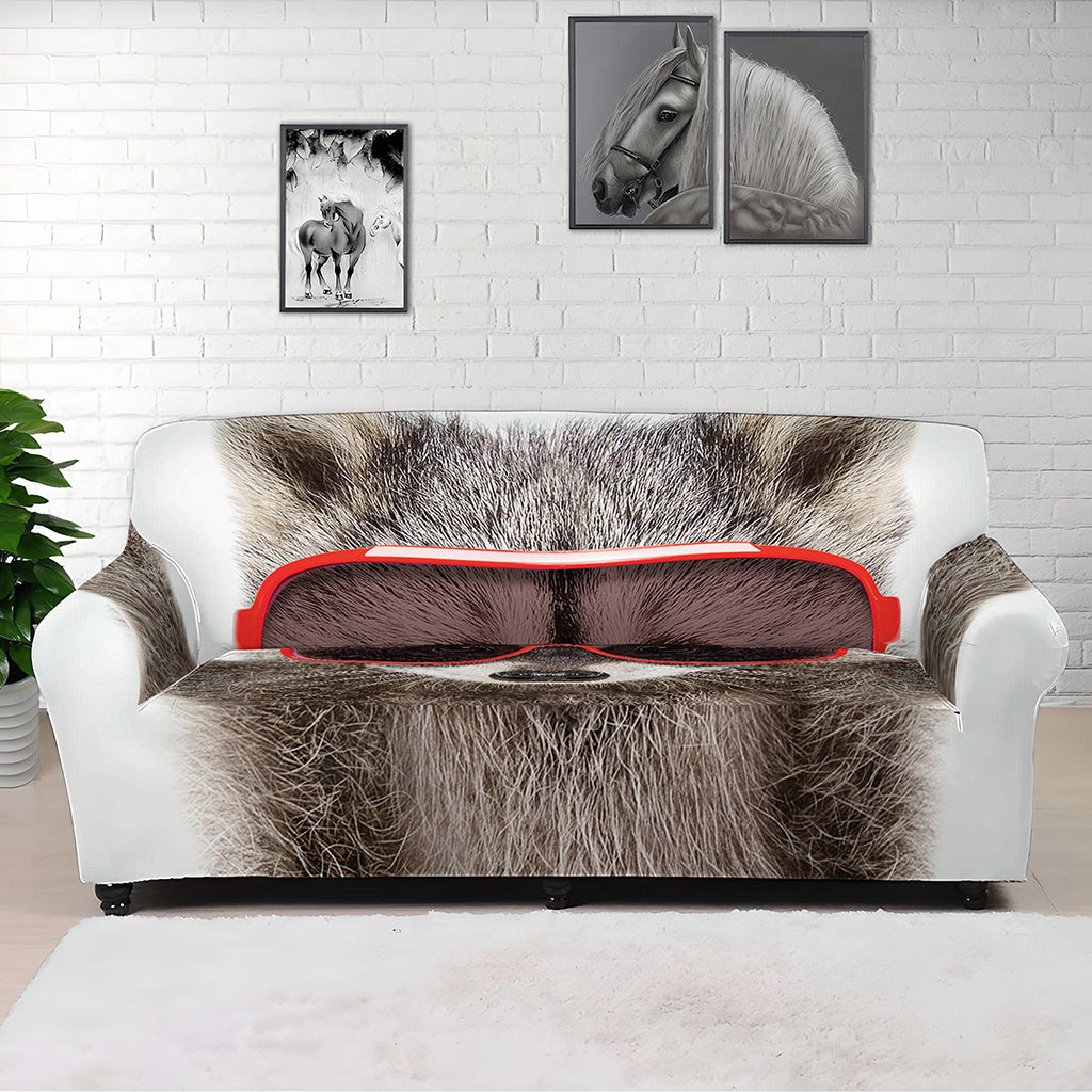 Funny Raccoon Print Sofa Cover