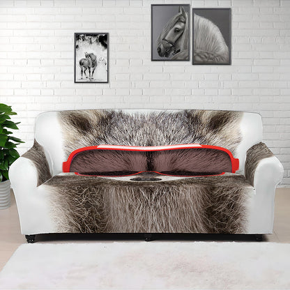 Funny Raccoon Print Sofa Cover
