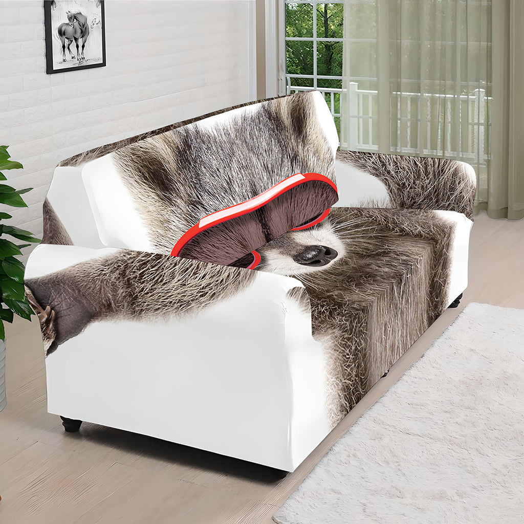 Funny Raccoon Print Sofa Cover