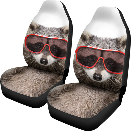 Funny Raccoon Print Universal Fit Car Seat Covers