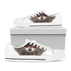 Funny Raccoon Print White Low Top Shoes