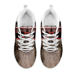 Funny Raccoon Print White Sneakers