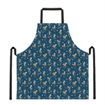 Funny Skeleton Party Pattern Print Apron