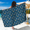 Funny Skeleton Party Pattern Print Beach Sarong Wrap