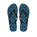 Funny Skeleton Party Pattern Print Flip Flops