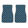 Funny Skeleton Party Pattern Print Front Car Floor Mats