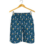 Funny Skeleton Party Pattern Print Men's Shorts