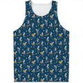 Funny Skeleton Party Pattern Print Men's Tank Top