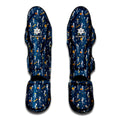 Funny Skeleton Party Pattern Print Muay Thai Shin Guards