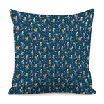 Funny Skeleton Party Pattern Print Pillow Cover