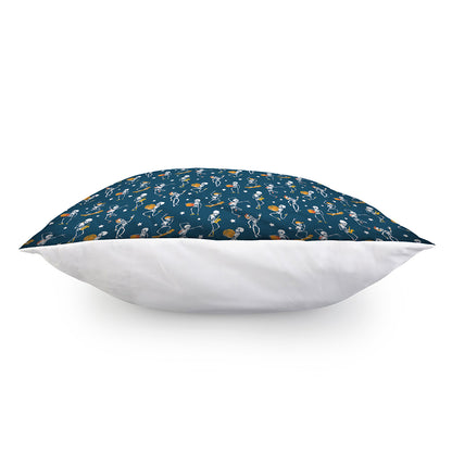 Funny Skeleton Party Pattern Print Pillow Cover