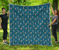 Funny Skeleton Party Pattern Print Quilt