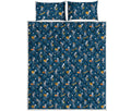 Funny Skeleton Party Pattern Print Quilt Bed Set