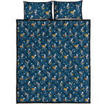 Funny Skeleton Party Pattern Print Quilt Bed Set