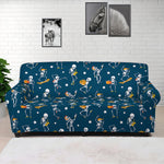 Funny Skeleton Party Pattern Print Sofa Cover