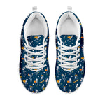 Funny Skeleton Party Pattern Print White Sneakers